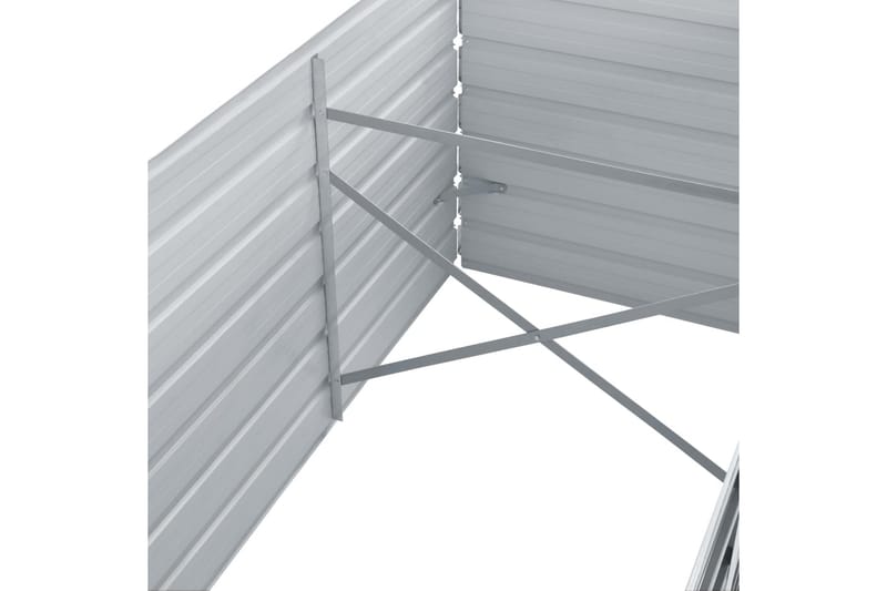 Haveplantekasse Galvaniseret Stål 320 X 80 X 45 Cm Grå - Grå - Havemøbler - Øvrigt havetilbehør - Tilbehør udendørs - Havekrukker
