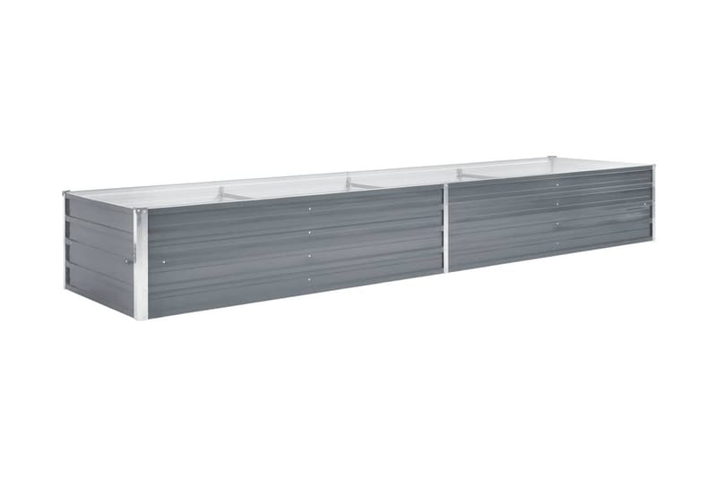 Haveplantekasse Galvaniseret Stål 320 X 80 X 45 Cm Grå - Grå - Havemøbler - Øvrigt havetilbehør - Tilbehør udendørs - Havekrukker