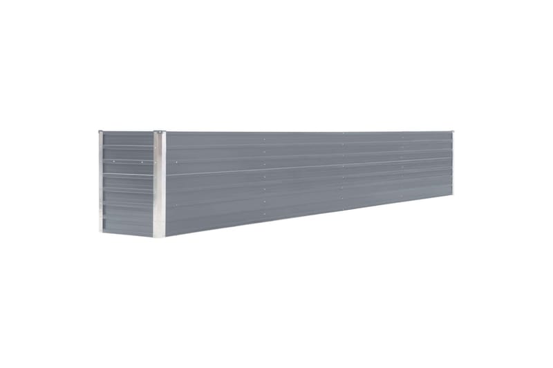 Haveplantekasse Galvaniseret Stål 320 X 80 X 45 Cm Grå - Grå - Havemøbler - Øvrigt havetilbehør - Tilbehør udendørs - Havekrukker