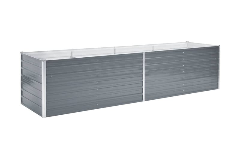 Haveplantekasse Galvaniseret Stål 320 X 80 X 77 Cm Grå - Grå - Havemøbler - Øvrigt havetilbehør - Tilbehør udendørs - Havekrukker