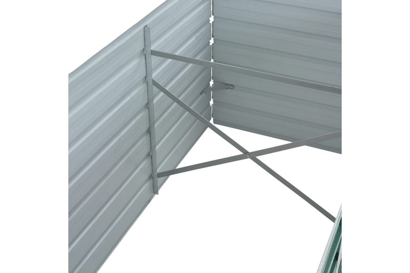 Haveplantekasse Galvaniseret Stål 320 X 80 X 77 Cm Grøn - Grøn - Havemøbler - Øvrigt havetilbehør - Tilbehør udendørs - Havekrukker