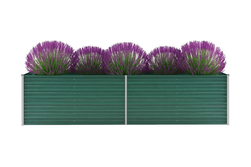 Haveplantekasse Galvaniseret Stål 320 X 80 X 77 Cm Grøn - Grøn - Blomsterkasser - Havekrukker