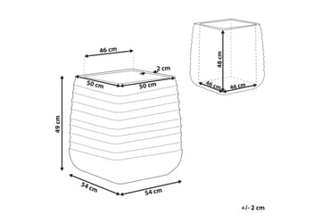 Krukke 50 x 50 x 49 cm Sort PARIKIA - Sort - Havemøbler - Øvrigt havetilbehør - Tilbehør udendørs - Havekrukker