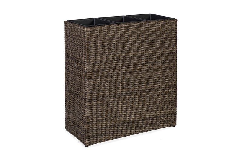 Lomma kasse WICKER 77x22xH80cm farve: mørkebrun - Store blomsterkrukker - Havekrukker