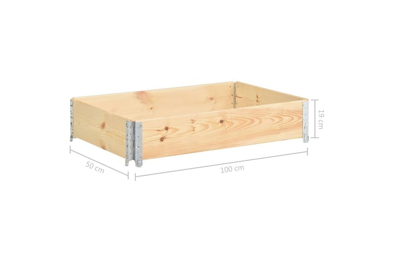 Pallekasse 50x100 cm Massivt Fyrretræ - Havemøbler - Øvrigt havetilbehør - Tilbehør udendørs - Havekrukker