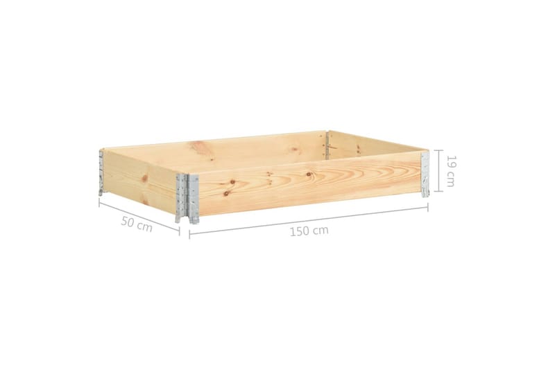 Pallekasse 50x150 cm Massivt Fyrretræ - Havemøbler - Øvrigt havetilbehør - Tilbehør udendørs - Havekrukker