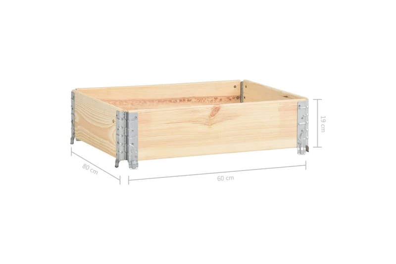 Pallekasse 60x80 cm Massivt Fyrretræ - Havemøbler - Øvrigt havetilbehør - Tilbehør udendørs - Havekrukker