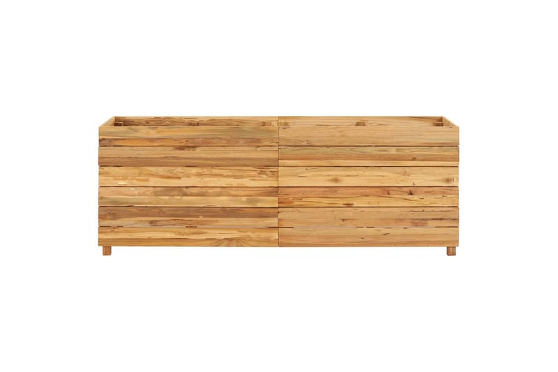 plantekasse 150 x 40 x 55 cm genanvendt teaktræ og stål - Brun - Havemøbler - Øvrigt havetilbehør - Tilbehør udendørs - Havekrukker