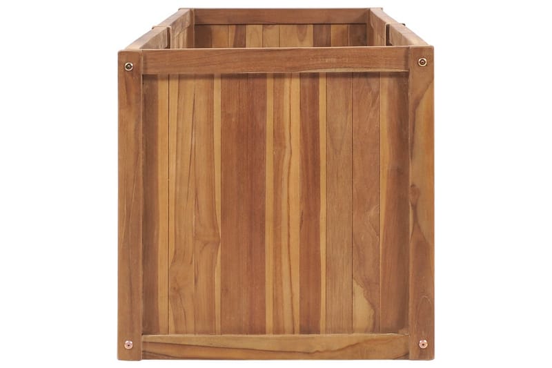 Plantekasse 200x50x50 cm Massivt Teaktræ - Brun - Havemøbler - Øvrigt havetilbehør - Tilbehør udendørs - Havekrukker