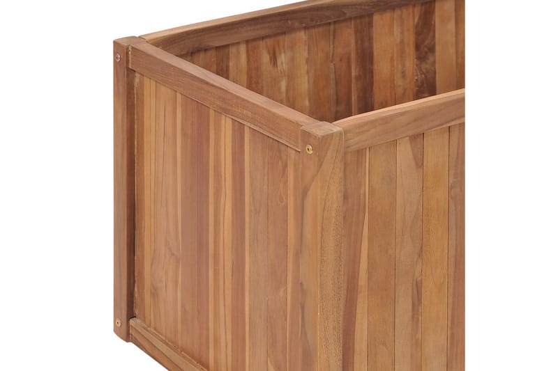 Plantekasse 200x50x50 cm Massivt Teaktræ - Brun - Havemøbler - Øvrigt havetilbehør - Tilbehør udendørs - Havekrukker
