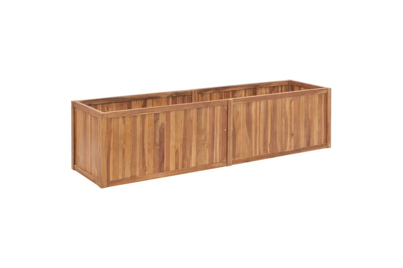 Plantekasse 200x50x50 cm Massivt Teaktræ - Brun - Havemøbler - Øvrigt havetilbehør - Tilbehør udendørs - Havekrukker