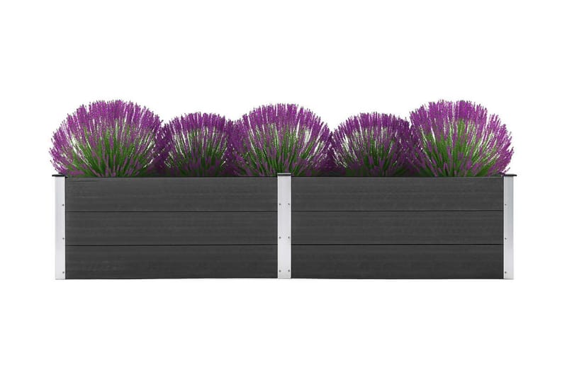 plantekasse 250x100x54 cm WPC grå - Grå - Havemøbler - Øvrigt havetilbehør - Tilbehør udendørs - Havekrukker