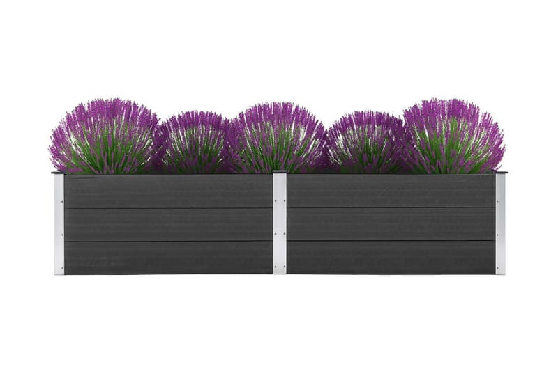 plantekasse 250x100x54 cm WPC grå - Grå - Blomsterkasser - Havekrukker