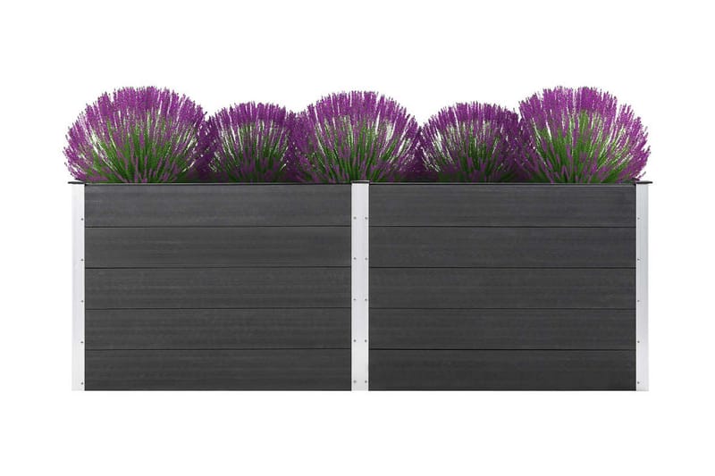 plantekasse 250x100x91 cm WPC grå - Grå - Havemøbler - Øvrigt havetilbehør - Tilbehør udendørs - Havekrukker