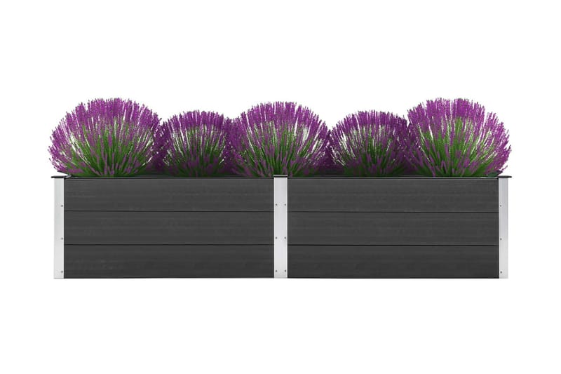 plantekasse 250x50x54 cm WPC grå - Grå - Blomsterkasser - Havekrukker
