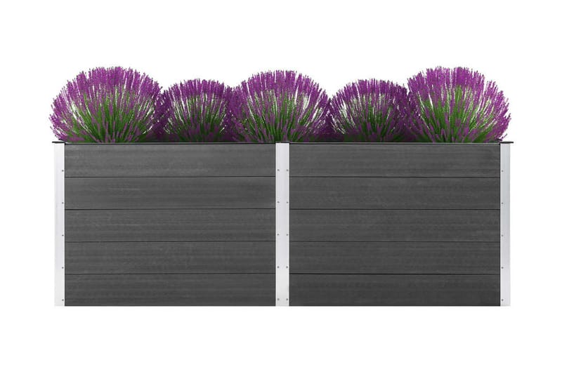 plantekasse 250x50x91 cm WPC grå - Grå - Havemøbler - Øvrigt havetilbehør - Tilbehør udendørs - Havekrukker