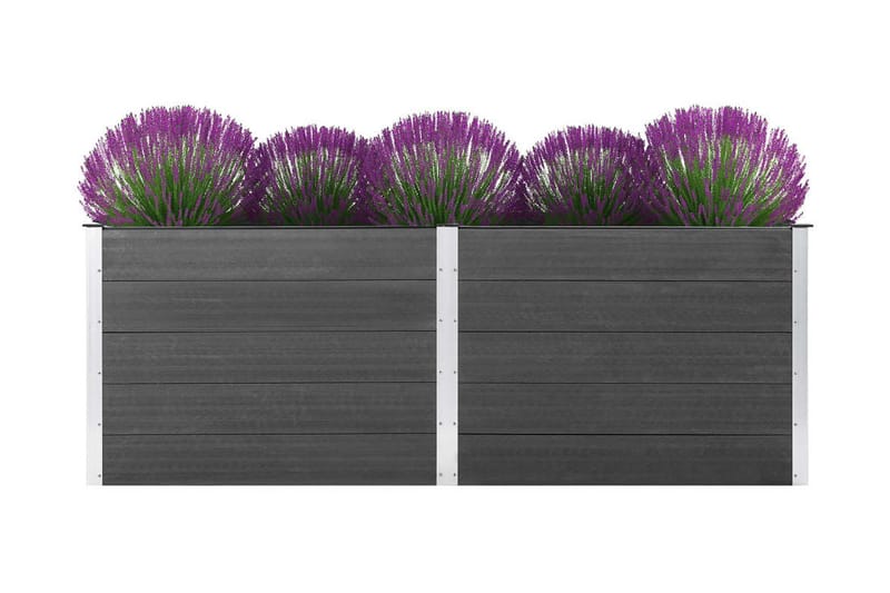plantekasse 250x50x91 cm WPC grå - Grå - Blomsterkasser - Havekrukker