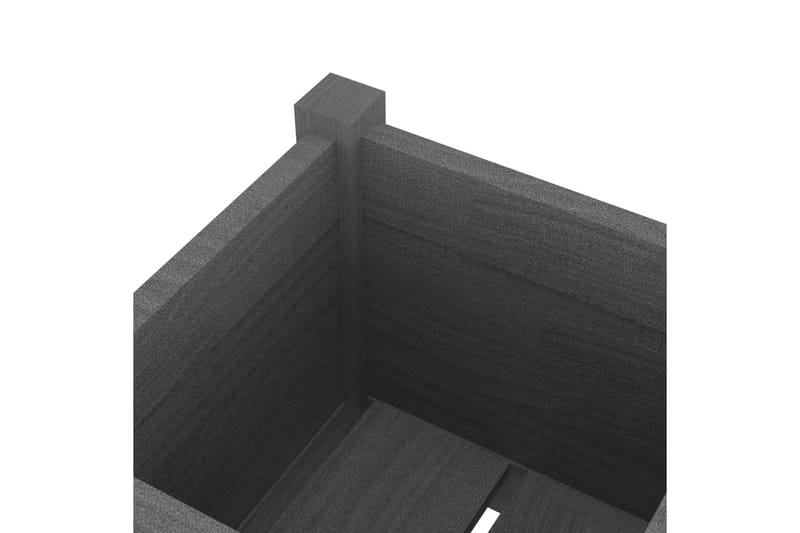 plantekasse 31x31x70 cm massivt fyrretræ grå - Grå - Havemøbler - Øvrigt havetilbehør - Tilbehør udendørs - Havekrukker