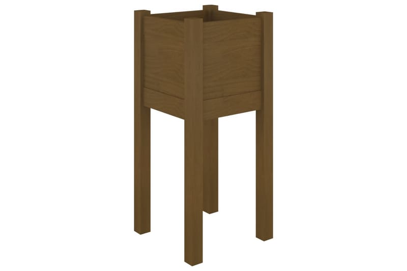 plantekasse 31x31x70 cm massivt fyrretræ gyldenbrun - Brun - Havemøbler - Øvrigt havetilbehør - Tilbehør udendørs - Havekrukker