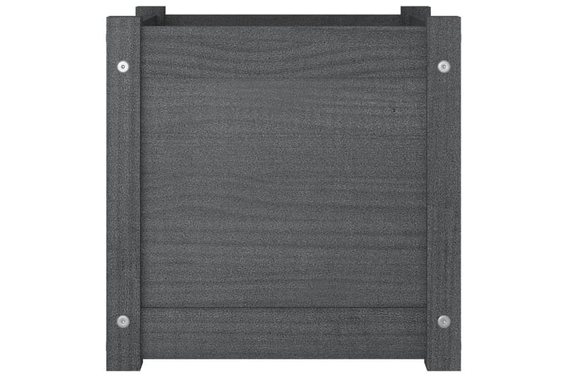 plantekasse 40x40x40 cm massivt fyrretræ grå - Grå - Havemøbler - Øvrigt havetilbehør - Tilbehør udendørs - Havekrukker