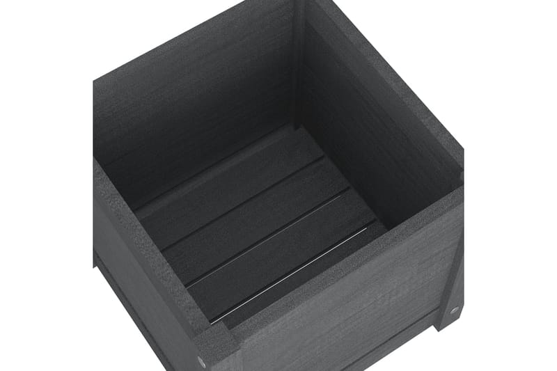 plantekasse 40x40x40 cm massivt fyrretræ grå - Grå - Havemøbler - Øvrigt havetilbehør - Tilbehør udendørs - Havekrukker