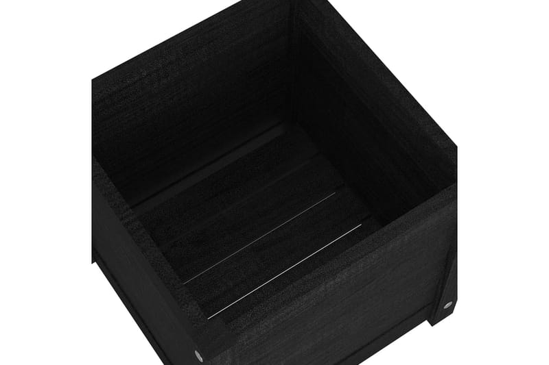 plantekasse 40x40x40 cm massivt fyrretræ  sort - Sort - Havemøbler - Øvrigt havetilbehør - Tilbehør udendørs - Havekrukker