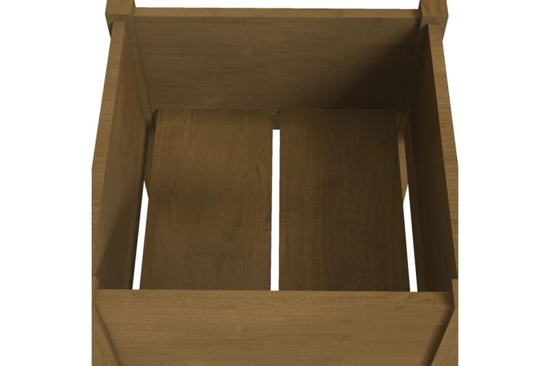 plantekasse 40x40x70 cm massivt fyrretræ gyldenbrun - Brun - Havemøbler - Øvrigt havetilbehør - Tilbehør udendørs - Havekrukker