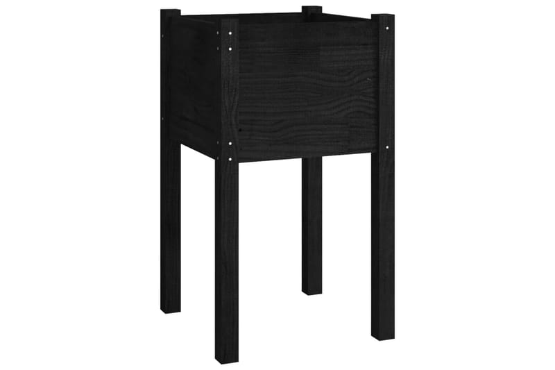 plantekasse 40x40x70 cm massivt fyrretræ sort - Sort - Havemøbler - Øvrigt havetilbehør - Tilbehør udendørs - Havekrukker