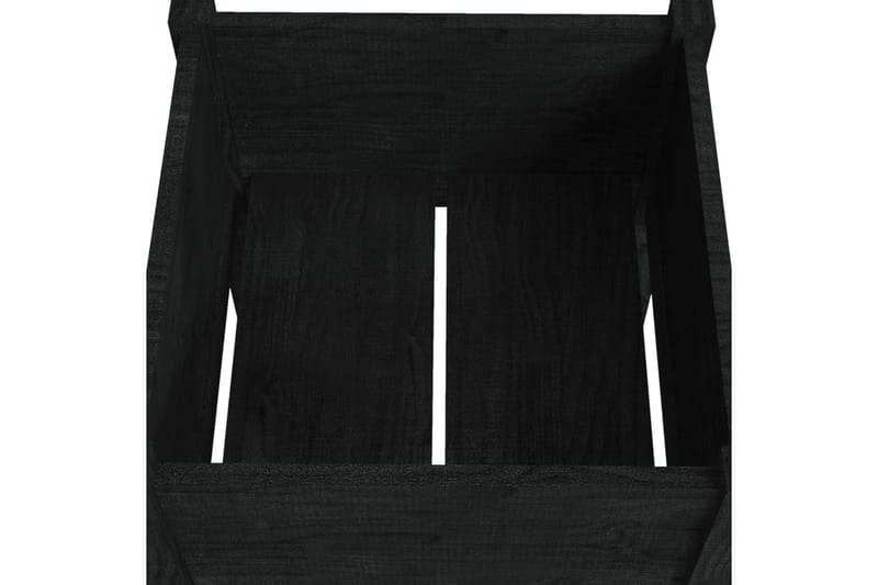 plantekasse 40x40x70 cm massivt fyrretræ sort - Sort - Havemøbler - Øvrigt havetilbehør - Tilbehør udendørs - Havekrukker