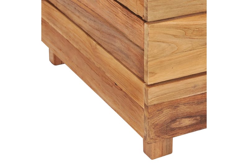 plantekasse 50x40x38 cm genanvendt teaktræ og stål - Brun - Havemøbler - Øvrigt havetilbehør - Tilbehør udendørs - Havekrukker