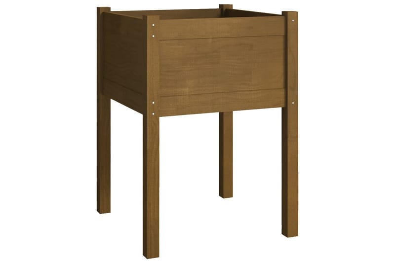 plantekasse 50x50x70 cm massivt fyrretræ gyldenbrun - Brun - Havemøbler - Øvrigt havetilbehør - Tilbehør udendørs - Havekrukker