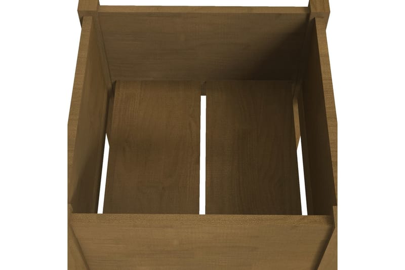 plantekasse 50x50x70 cm massivt fyrretræ gyldenbrun - Brun - Havemøbler - Øvrigt havetilbehør - Tilbehør udendørs - Havekrukker