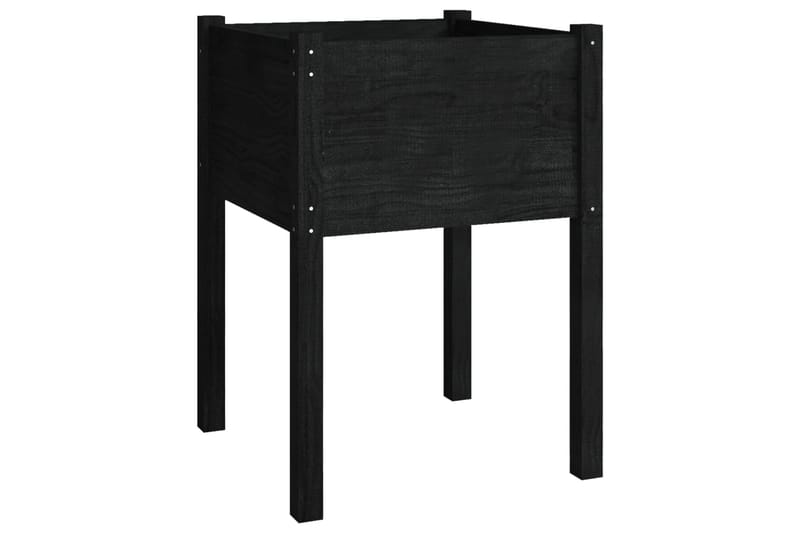 plantekasse 50x50x70 cm massivt fyrretræ sort - Sort - Havemøbler - Øvrigt havetilbehør - Tilbehør udendørs - Havekrukker
