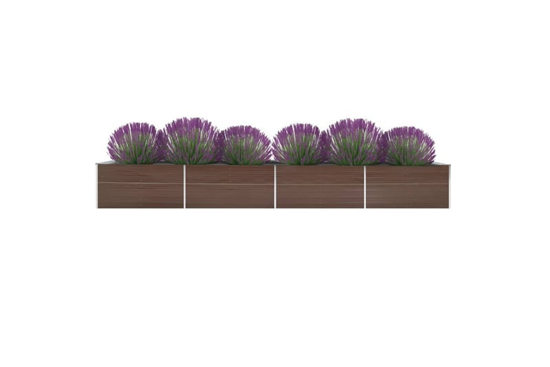 Plantekasse 600X80X45 cm Galvaniseret Stål Brun - Havemøbler - Øvrigt havetilbehør - Tilbehør udendørs - Havekrukker