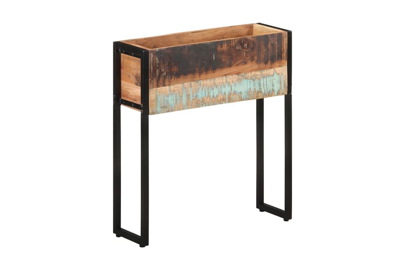 plantekasse 60x20x68 cm massivt genbrugstræ - Flerfarvet - Havemøbler - Øvrigt havetilbehør - Tilbehør udendørs - Havekrukker