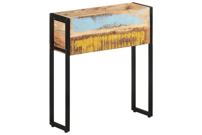 plantekasse 60x20x68 cm massivt genbrugstræ - Flerfarvet - Havemøbler - Øvrigt havetilbehør - Tilbehør udendørs - Havekrukker