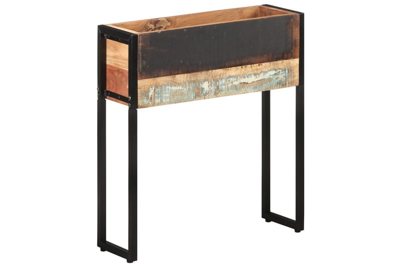 plantekasse 60x20x68 cm massivt genbrugstræ - Flerfarvet - Havemøbler - Øvrigt havetilbehør - Tilbehør udendørs - Havekrukker