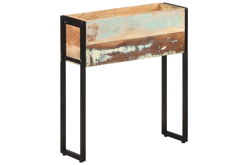 plantekasse 60x20x68 cm massivt genbrugstræ - Flerfarvet - Havemøbler - Øvrigt havetilbehør - Tilbehør udendørs - Havekrukker