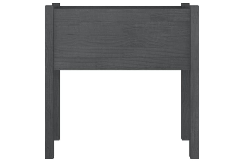plantekasse 70x31x70 cm massivt fyrretræ grå - Grå - Havemøbler - Øvrigt havetilbehør - Tilbehør udendørs - Havekrukker