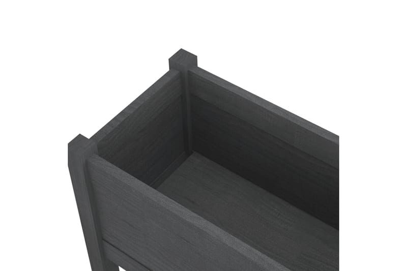 plantekasse 70x31x70 cm massivt fyrretræ grå - Grå - Havemøbler - Øvrigt havetilbehør - Tilbehør udendørs - Havekrukker