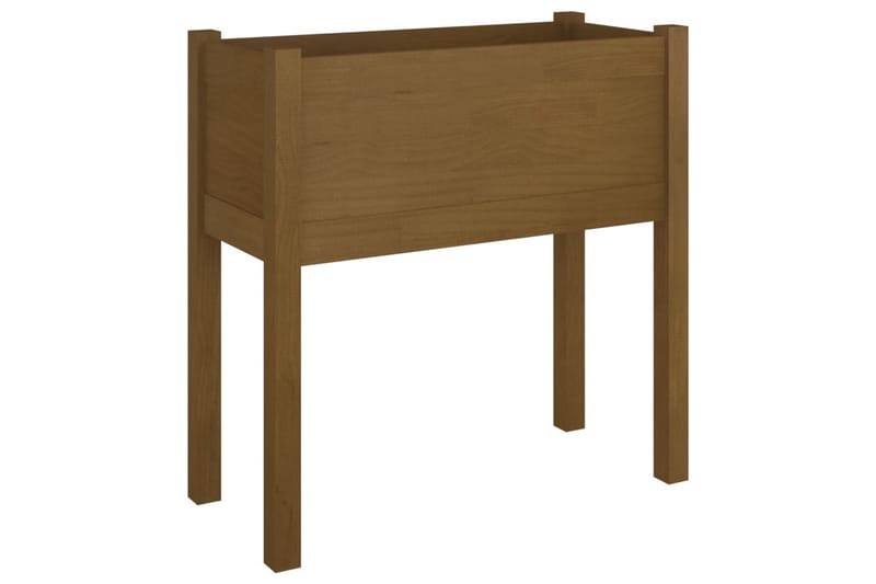 plantekasse 70x31x70 cm massivt fyrretræ gyldenbrun - Brun - Havemøbler - Øvrigt havetilbehør - Tilbehør udendørs - Havekrukker