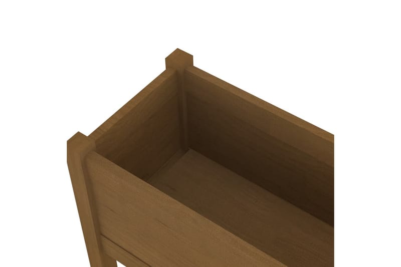 plantekasse 70x31x70 cm massivt fyrretræ gyldenbrun - Brun - Havemøbler - Øvrigt havetilbehør - Tilbehør udendørs - Havekrukker