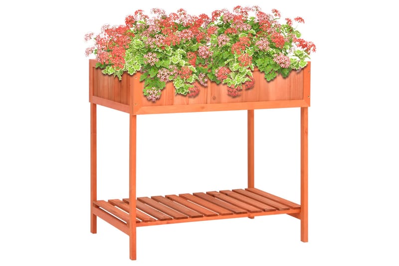 plantekasse 80x60x80 cm massivt grantræ - Brun - Havemøbler - Øvrigt havetilbehør - Tilbehør udendørs - Havekrukker