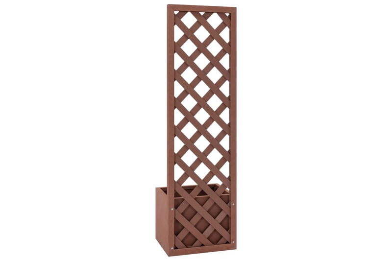 plantekasse med espalier 40x30x135 cm WPC - Brun - Havemøbler - Øvrigt havetilbehør - Tilbehør udendørs - Havekrukker