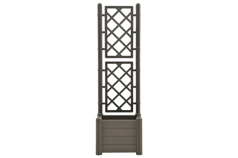 Plantekasse Med Espalier 43x43x142 cm Pp Antracitgrå - Antracit - Havemøbler - Øvrigt havetilbehør - Tilbehør udendørs - Havekrukker