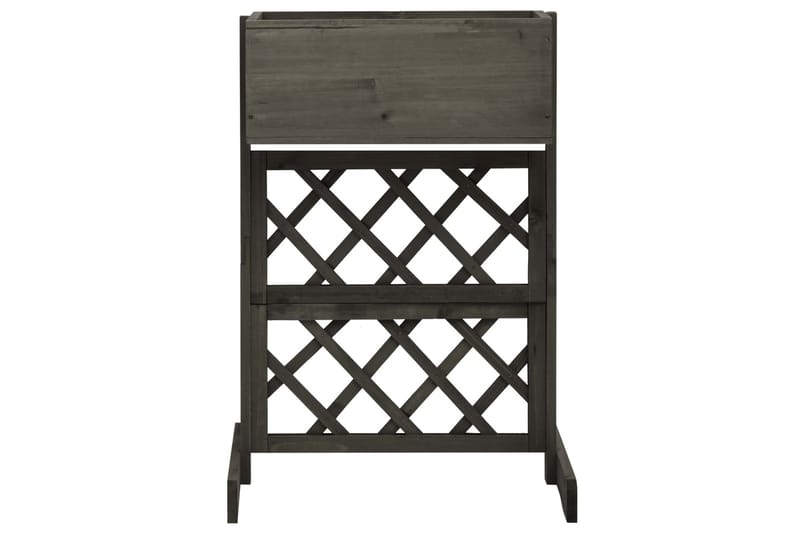 plantekasse med espalier 45x30x74 cm massivt fyrretræ grå - Grå - Havemøbler - Øvrigt havetilbehør - Tilbehør udendørs - Havekrukker