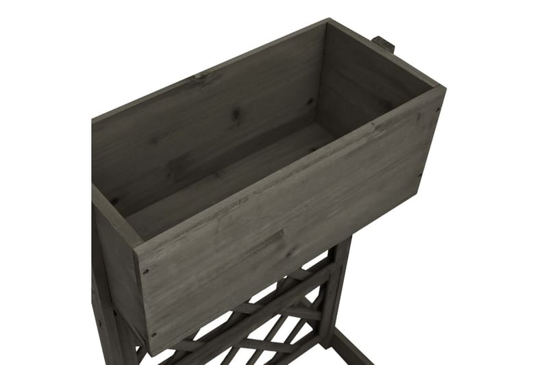 plantekasse med espalier 45x30x74 cm massivt fyrretræ grå - Grå - Havemøbler - Øvrigt havetilbehør - Tilbehør udendørs - Havekrukker