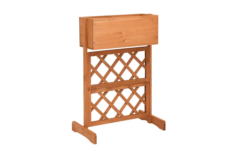 plantekasse med espalier 45x30x74cm massivt fyrretræ orange - Orange - Havemøbler - Øvrigt havetilbehør - Tilbehør udendørs - Havekrukker