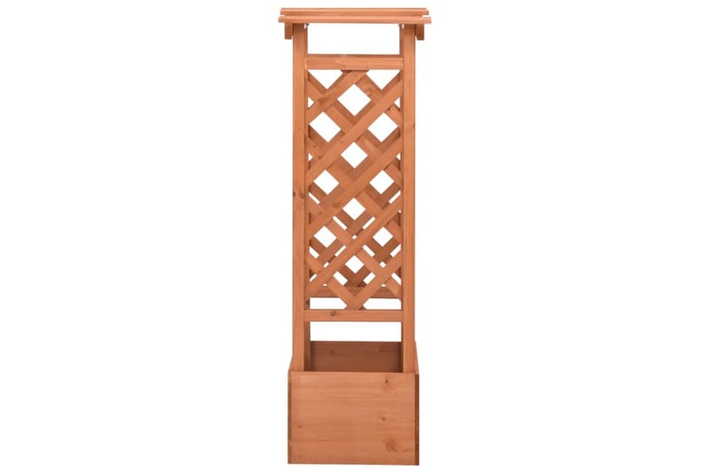 plantekasse med espalier 49x39x117 cm fyrretræ - Brun - Havemøbler - Øvrigt havetilbehør - Tilbehør udendørs - Havekrukker