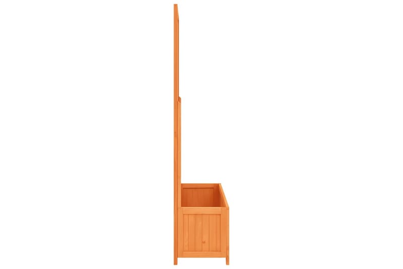 plantekasse med espalier 70x30x135 cm massivt fyrretræ brun - Brun - Havemøbler - Øvrigt havetilbehør - Tilbehør udendørs - Havekrukker